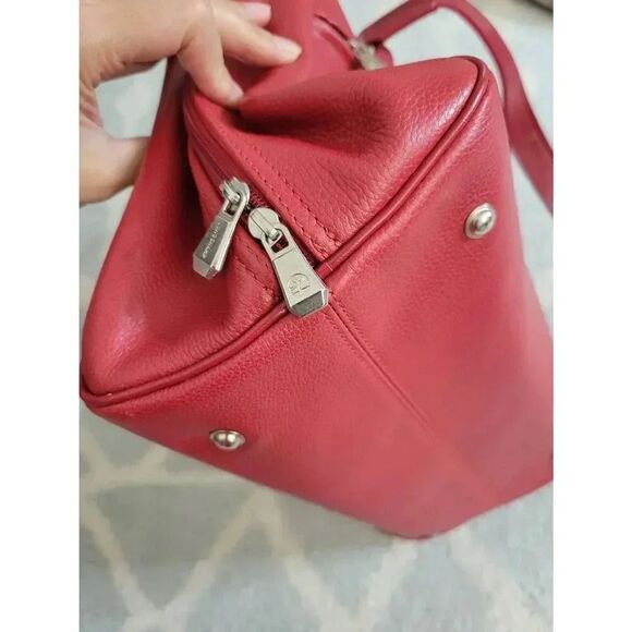 Longchamp Vintage overnight / weekender bag, Red Calfskin Leather One Size - Picture 6 of 12